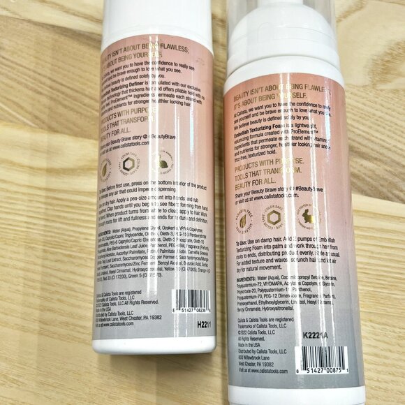 Calista Embellish Texturizing Foam & Definer Texture, De-Frizz, Volume NEW - Picture 2 of 2